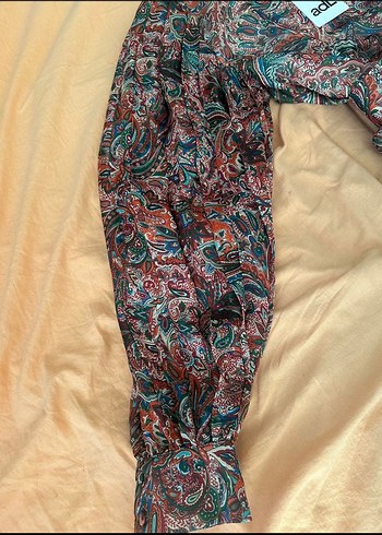 ADL Çok Renkli Desenli Uzun Pliseli Elbise - Görsel 3