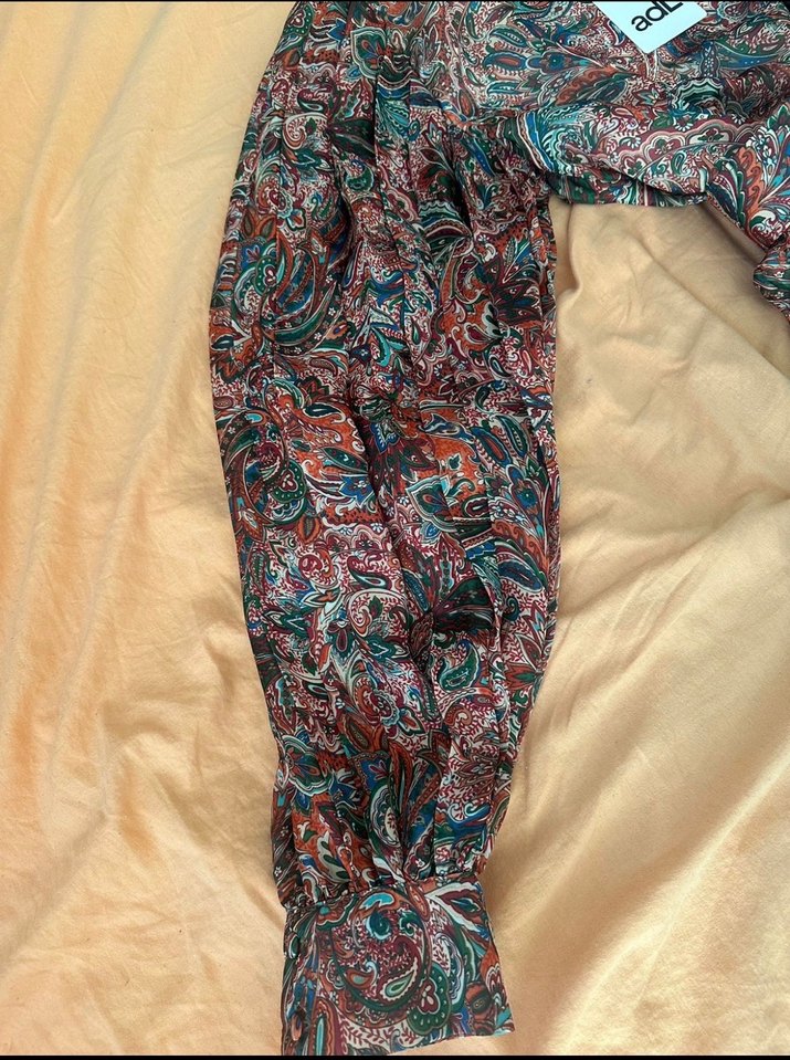 ADL Çok Renkli Desenli Uzun Pliseli Elbise - Görsel 3