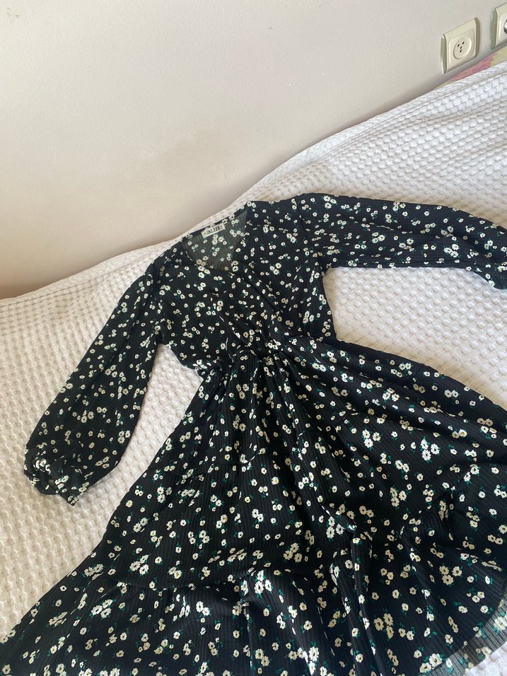 Uzun Kollu Bohem Desenli Uzun Elbise - Görsel 4