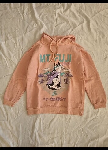 Polar kapüşonlu baskılı sweatshirt 