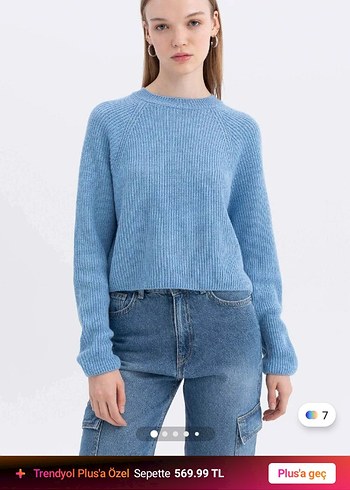 Mavi Triko Kadın Sweatshirt