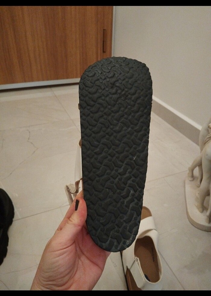 Uspa Beyaz sandalet - Görsel 4