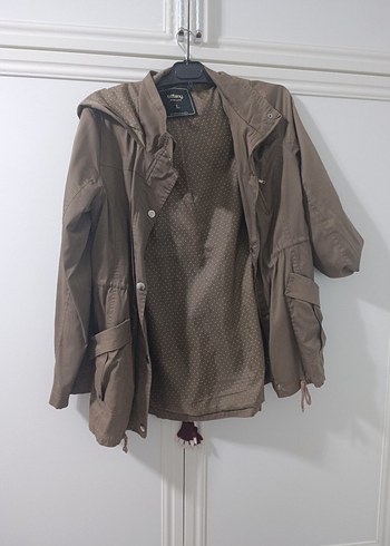 Düğmeli Bej Midi Kadın Ceket - Görsel 5