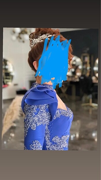 Abiye mavi sünnet annesi, nişan