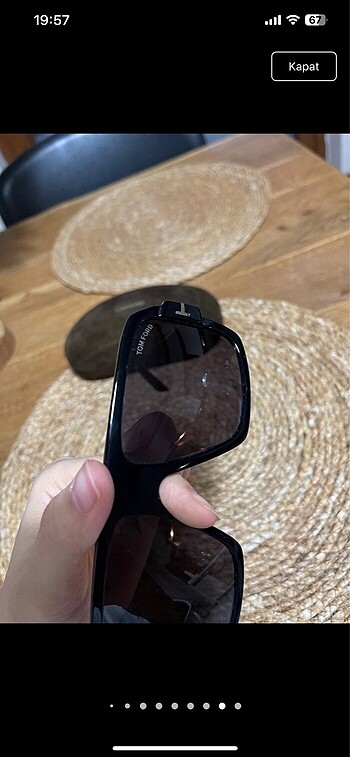 Beden siyah Renk Tom Ford güneş gözlüğü