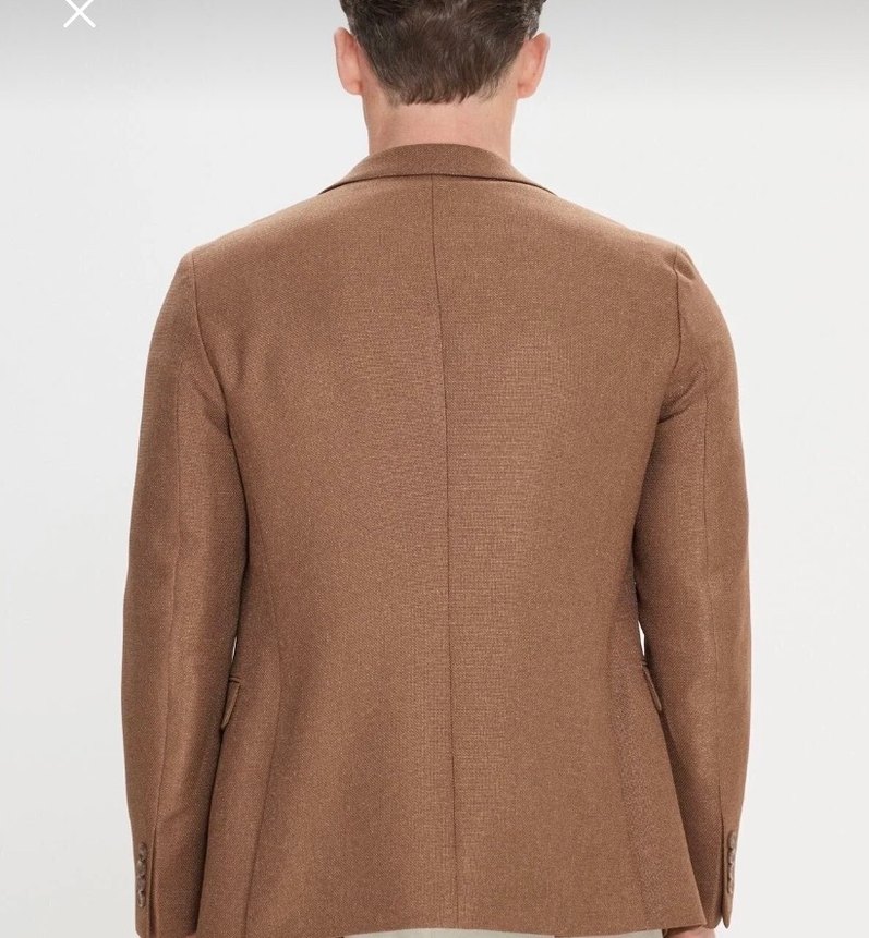 Bej Modern Klasik Erkek Takım Elbise Ceketi - Görsel 2