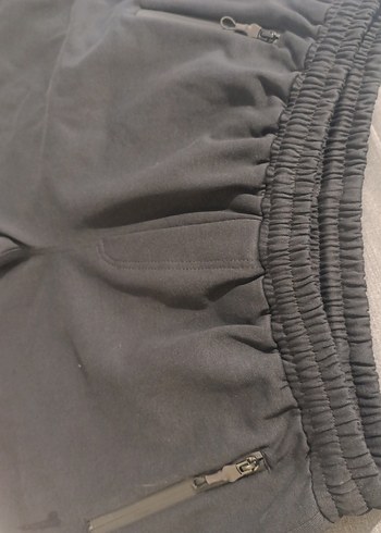 Erkek Siyah Fermuarlı Spor Pantolon - Görsel 3