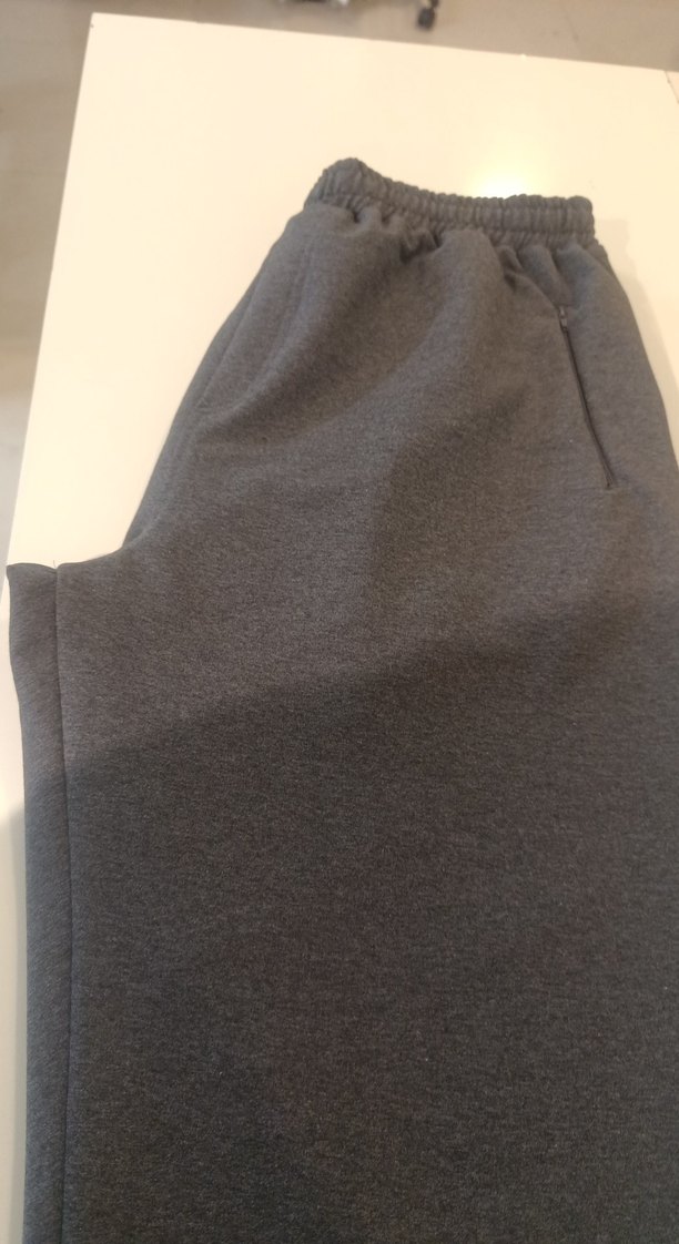 Gri Erkek Dar Kesim Eşofman Altı Fermuarlı - Görsel 3