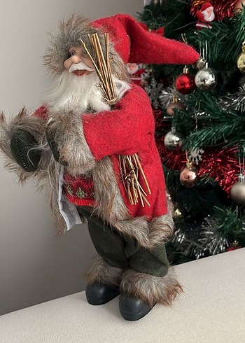 Kırmızı ve Gri Noel Baba Figürü - Görsel 4