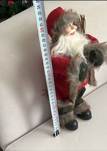 Kırmızı ve Gri Noel Baba Figürü - Görsel 5