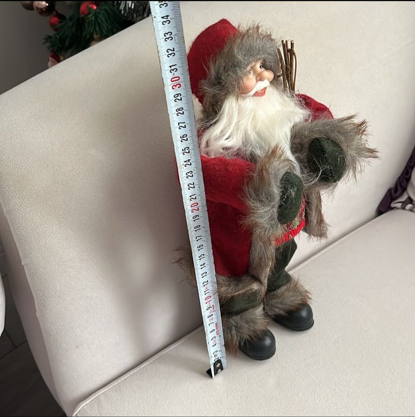 Kırmızı ve Gri Noel Baba Figürü - Görsel 5