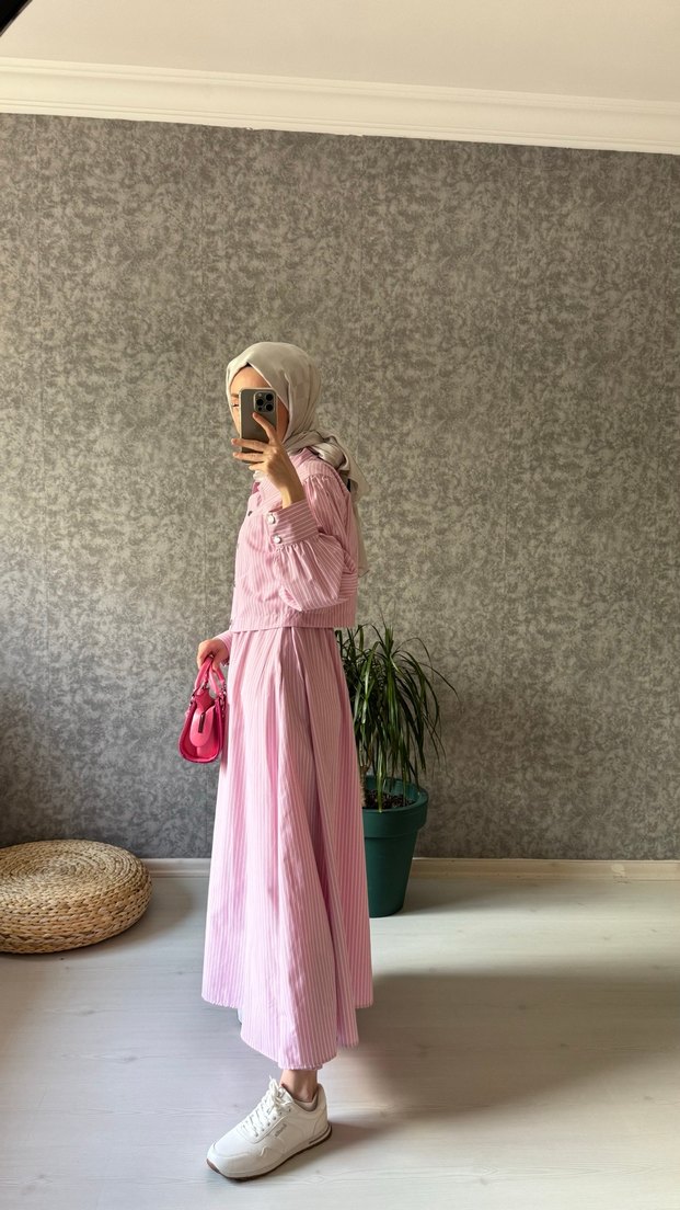 Poplin Çizgili Takım - Görsel 3