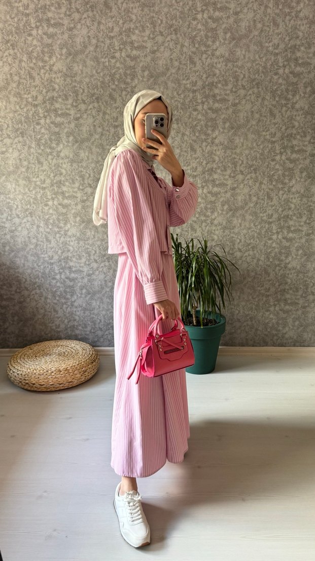 Poplin Çizgili Takım - Görsel 4