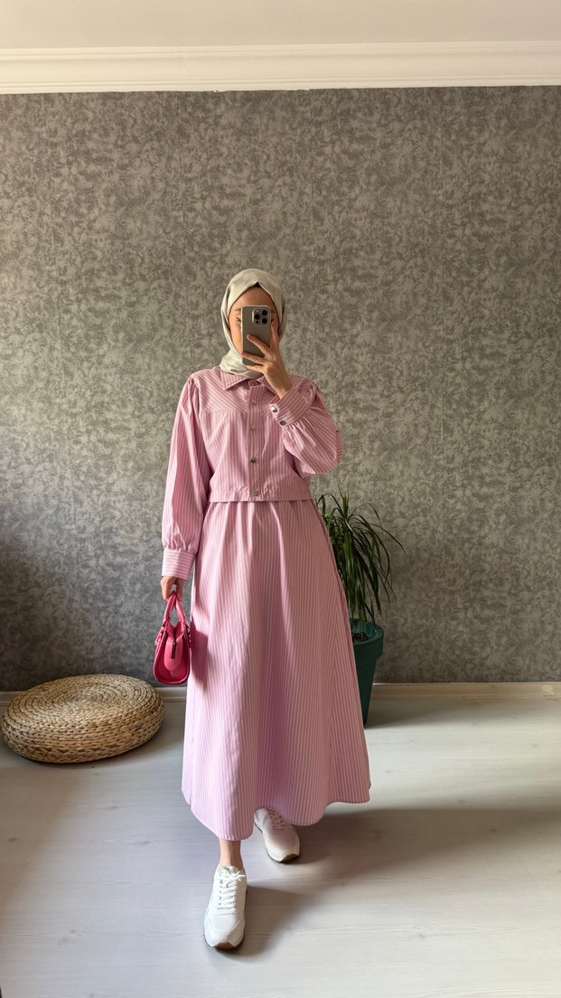 Poplin Çizgili Takım - Görsel 2