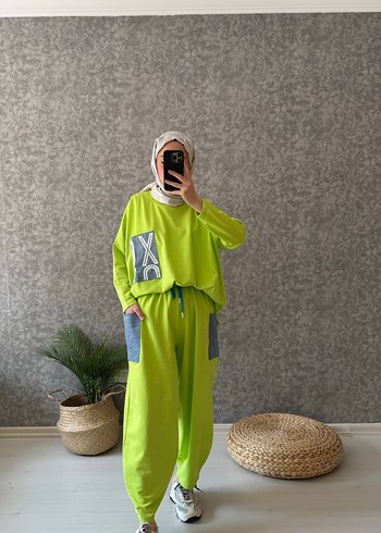 Hafif Yeşil Oversize Kadın Takım - Görsel 3