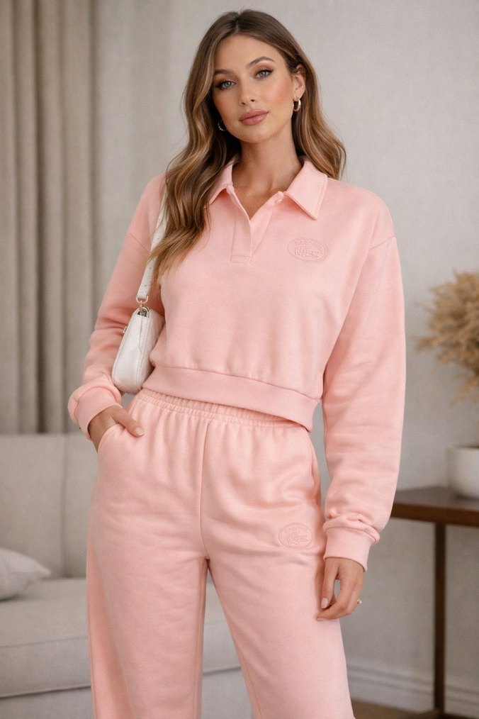 Kadın Kahverengi Süet Eşofman Takımı - Görsel 3