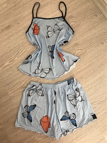 m Beden çeşitli Renk Gecelik pijama şortlu takım