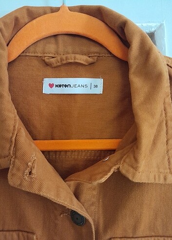 Crop kot ceket koton 