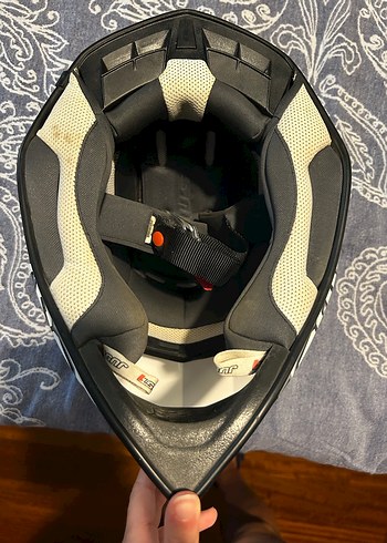 Beyaz Minimalist Biker Kask - Görsel 6