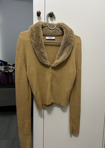 Kürk Detaylı Bej Kadın Triko - Görsel 2