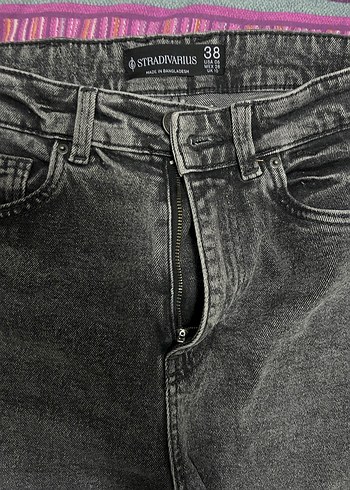 Gri Kadın Kot Pantolon - Görsel 2