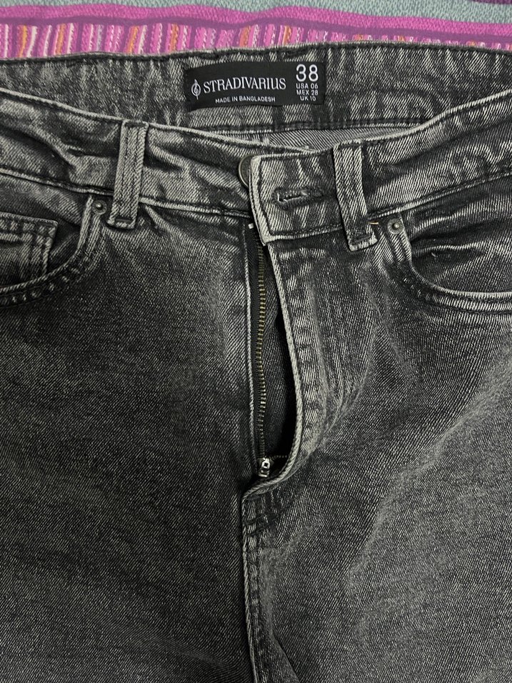 Gri Kadın Kot Pantolon - Görsel 2