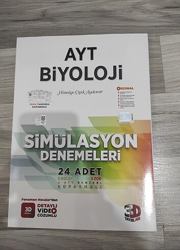 3D AYT Biyoloji simülasyon denemesi 24lü