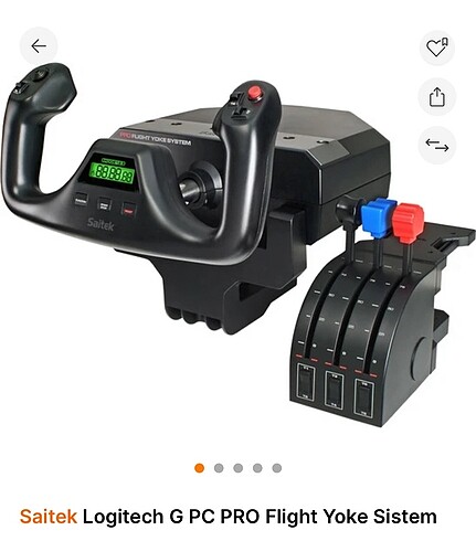 Logitech flight yoke system joystik