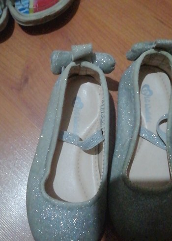 Mavi Parlak Kız Babet Ayakkabı - Görsel 2