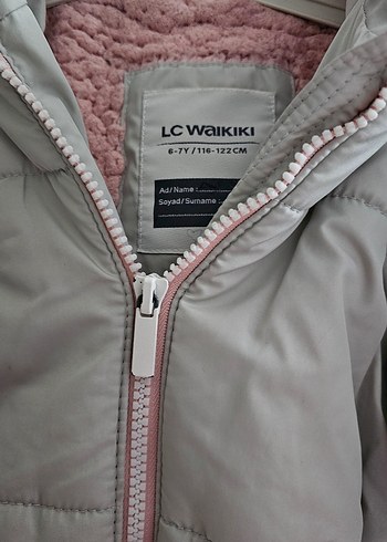 6 Yaş Beden gri Renk Kız Çocuk Gri Fermuarlı Street Wear Kaban