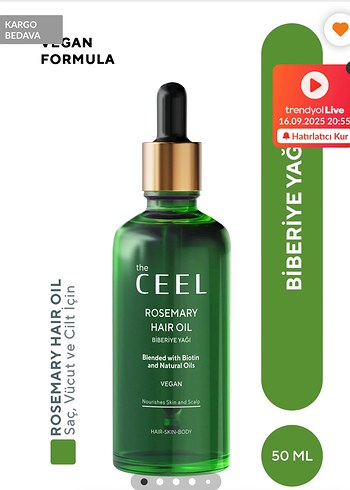 Ceel Biberiye Saç Bakım Yağı 50 ml
