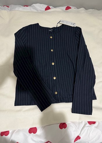 Düğmeli Siyah Kadın Ceket - Görsel 2