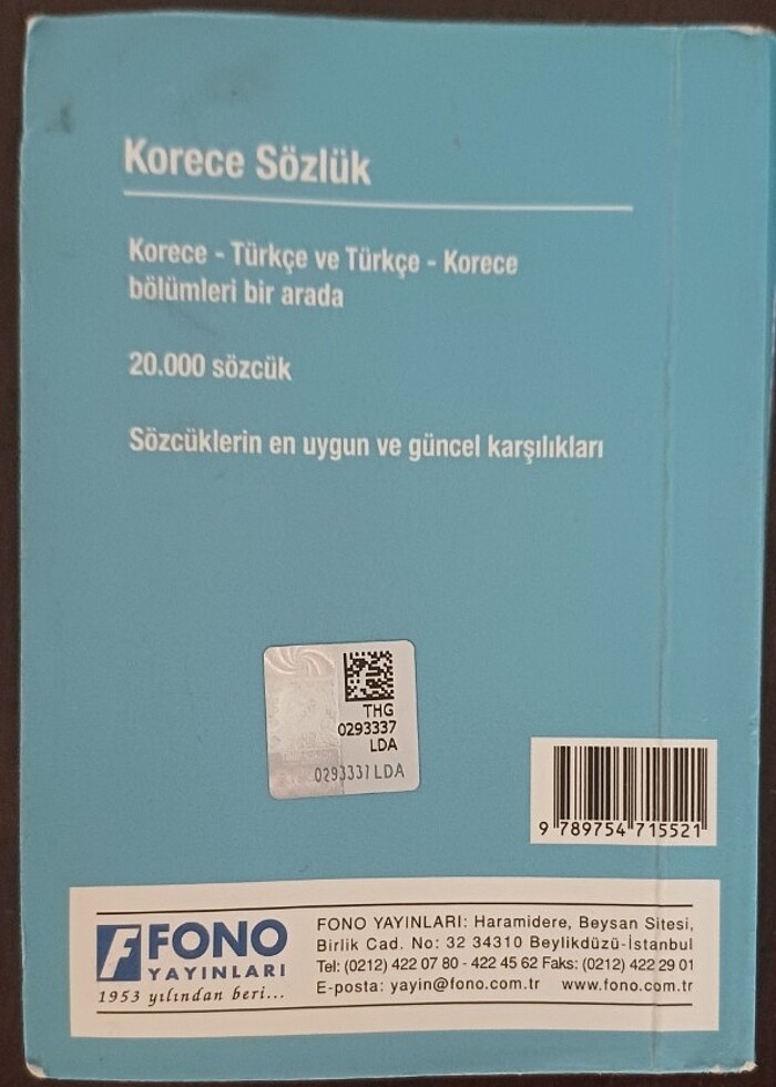Korece-Türkçe Türkçe-Korece Cep Sözlüğü  - Görsel 2