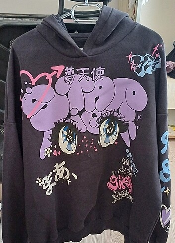 Bershka Baskılı Şardonlu Unisex Gri Sweatshirt