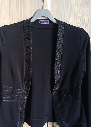 l Beden siyah Renk Payet Detaylı Blazer Ceket