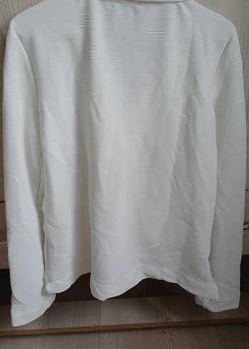 Diğer Beyaz Fermuarlı Kadın Sweatshirt