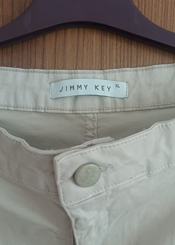 Jimmy Key Jimmy Key Bej Kadın Gabardin Kumaş Rahat Kesim Pantolon