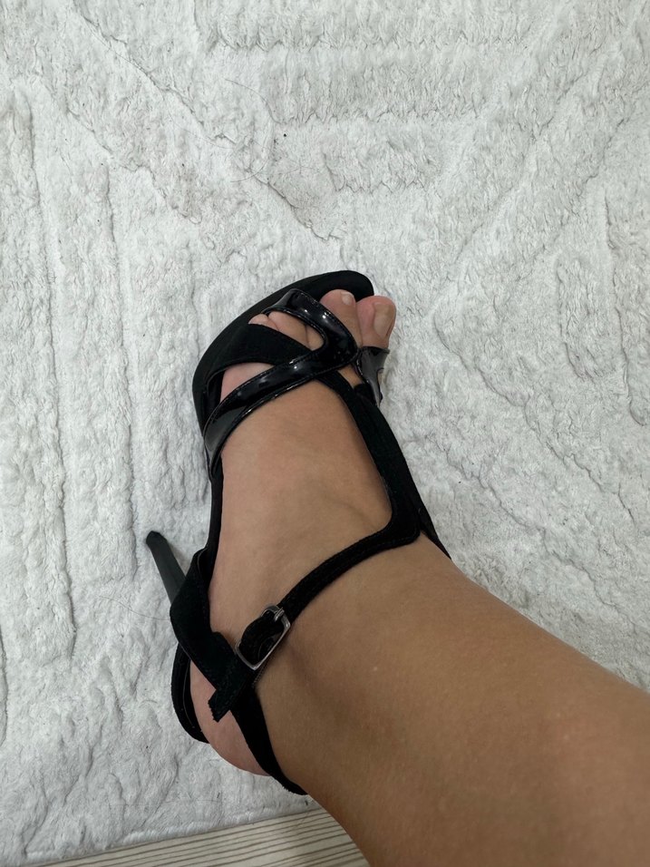 Siyah Yılan Desenli Stiletto Topuklu Kadın Ayakkabı - Görsel 5