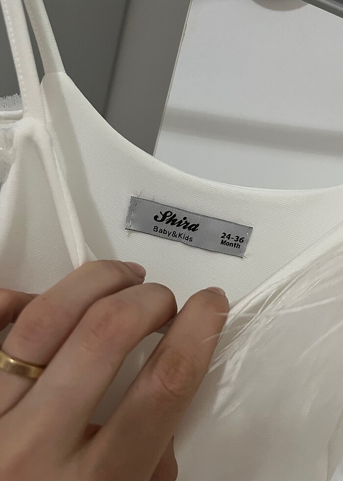 Kız bebek otriş kol detaylı tütü elbise - Görsel 3