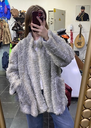 American Vintage Fransiz Urunu Gri Pelus Kurk