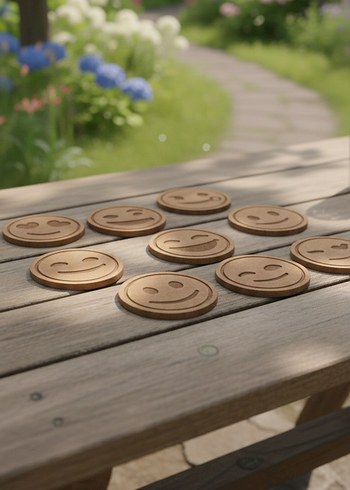 Emoji Desenli Bardak Altlığı - Görsel 2