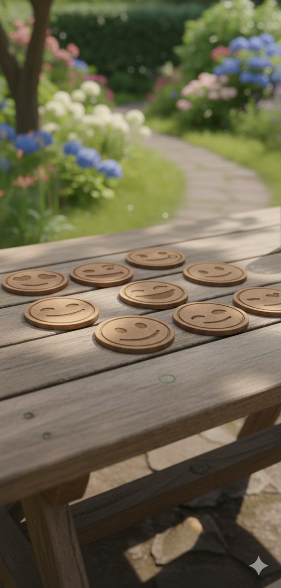 Emoji Desenli Bardak Altlığı - Görsel 2