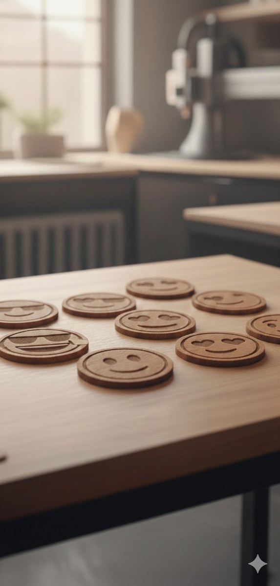 Emoji Desenli Bardak Altlığı - Görsel 3