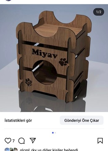 2 Kademeli Kedi Yatak ve Yuvası - Görsel 7