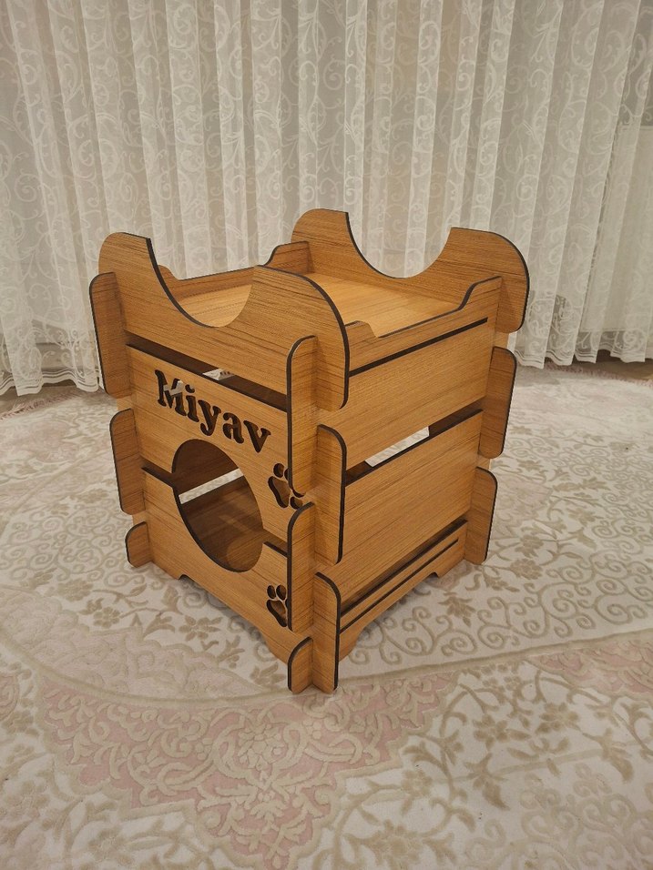 2 Kademeli Kedi Yatak ve Yuvası - Görsel 3