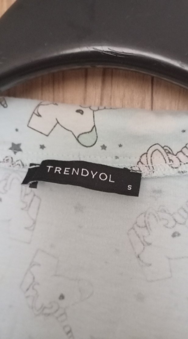 Düğmeli Turkuaz Desenli Hamile Gömlek - Görsel 2