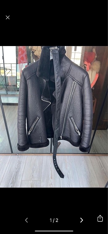 zara siyah biker ceket