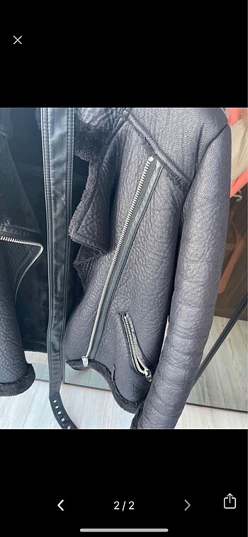 H&M zara siyah biker ceket