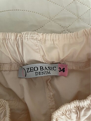 Bershka ekru parasut pantolon