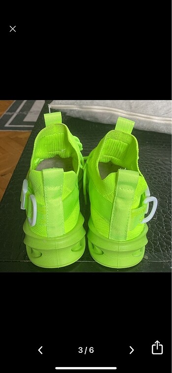 36 Beden Neon spor ayakkabı